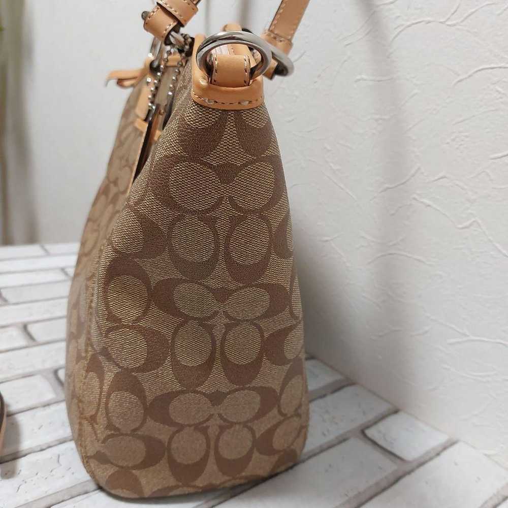 【Extreme necessity】COACH 2way shoulder bag Brown … - image 2