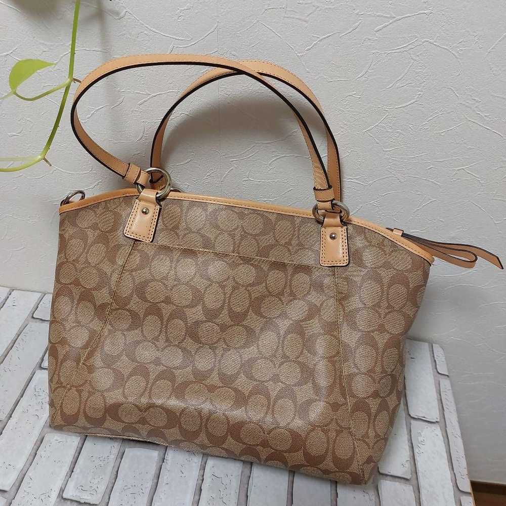 【Extreme necessity】COACH 2way shoulder bag Brown … - image 4