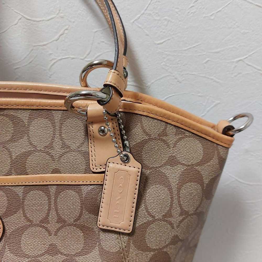 【Extreme necessity】COACH 2way shoulder bag Brown … - image 7