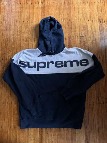 Supreme Supreme blocked blue & white hoodie FW17