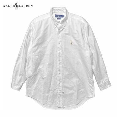 Vintage 90s Ralph Lauren Oxford Cotton Long Sleev… - image 1