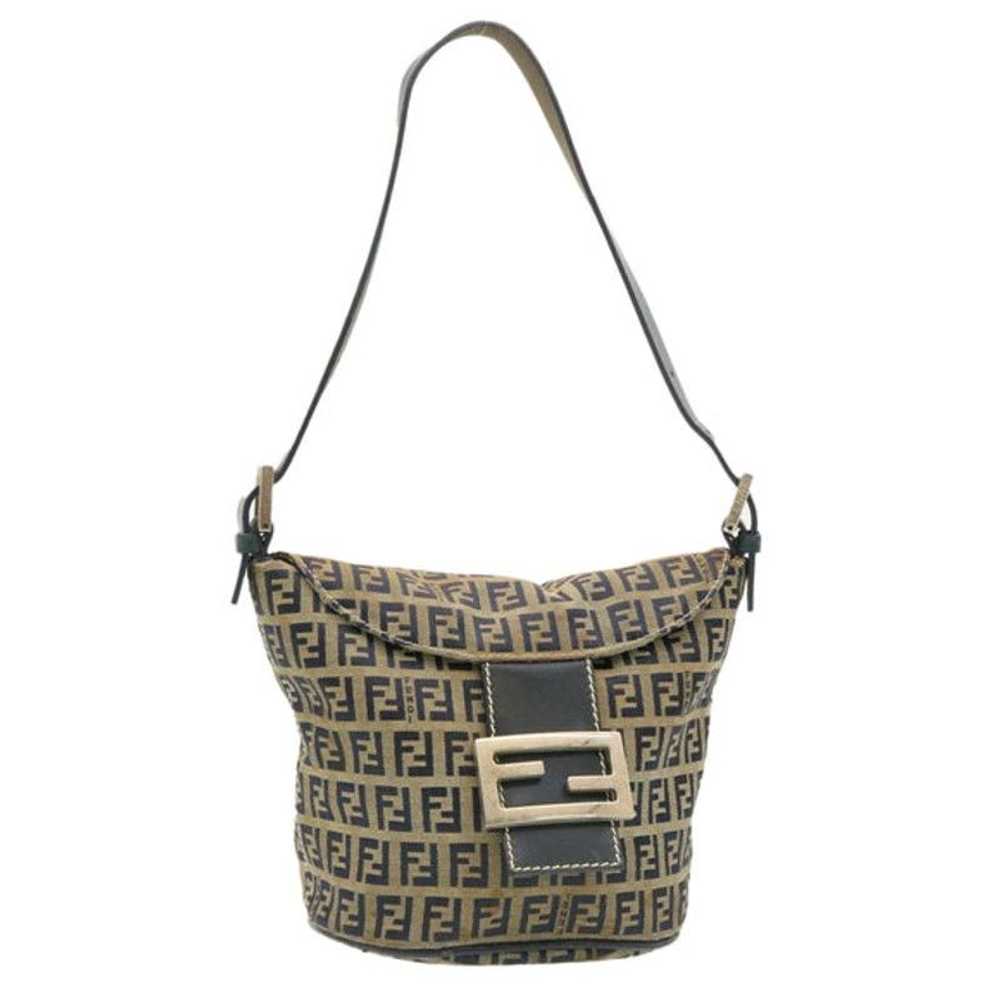 Fendi FENDI ZucchinoCanvas Shoulder Bag Brown - image 1