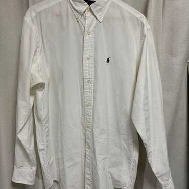 [Vintage] Polo Ralph Lauren White Shirt M White.