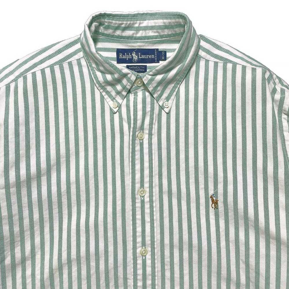 Vintage Ralph Lauren Oxford Cotton Wide Stripe Pa… - image 3