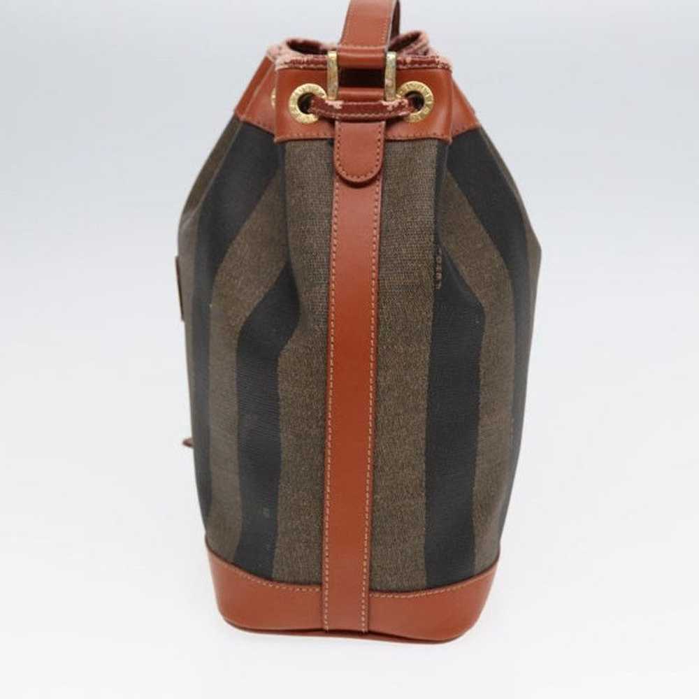 Fendi FENDI Pecan Canvas Shoulder Bag PVC Leather… - image 5