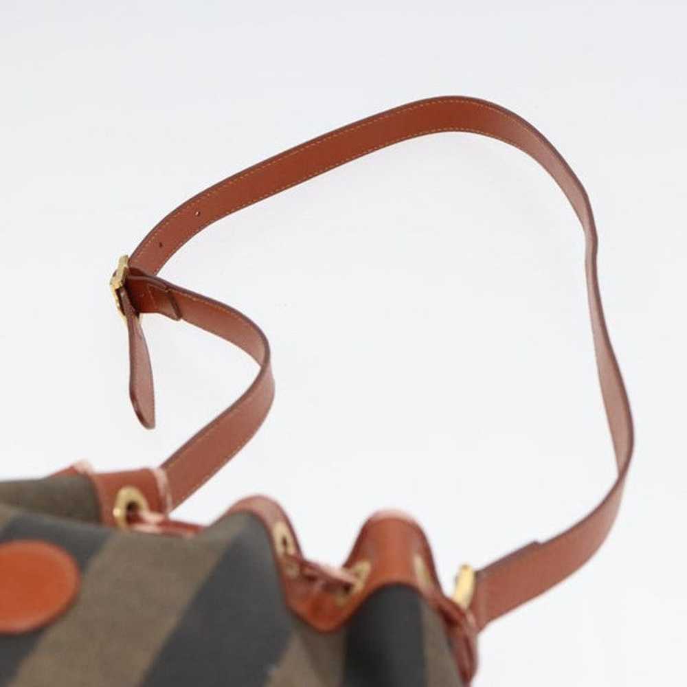 Fendi FENDI Pecan Canvas Shoulder Bag PVC Leather… - image 8