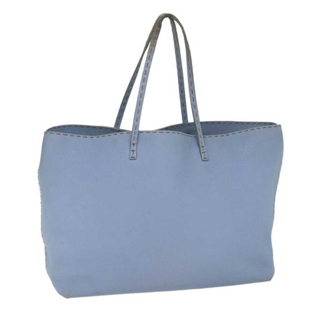 Fendi FENDI Celeria Tote Bag Leather Blue - image 1