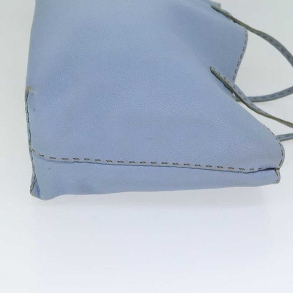 Fendi FENDI Celeria Tote Bag Leather Blue - image 3