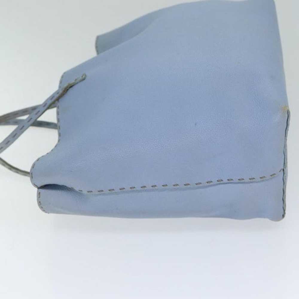 Fendi FENDI Celeria Tote Bag Leather Blue - image 4