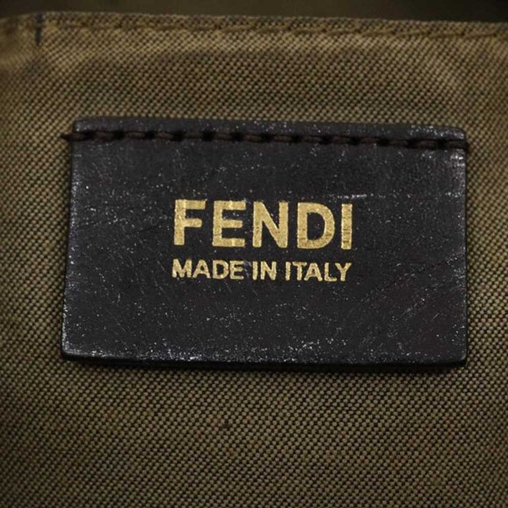 Fendi FENDI Zucchino Canvas Shoulder Bag Brown - image 10