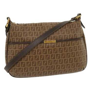 Fendi FENDI Zucchino Canvas Shoulder Bag Brown - image 1