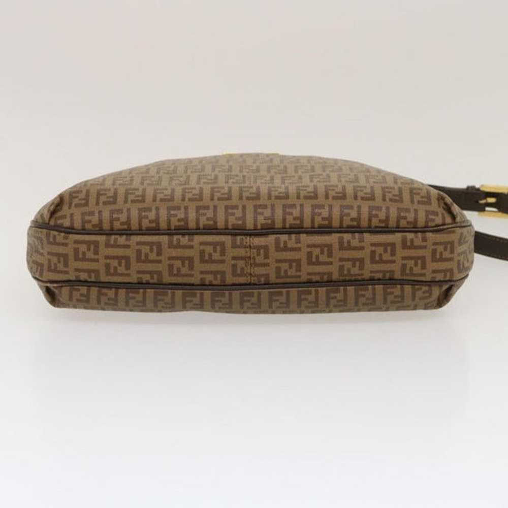 Fendi FENDI Zucchino Canvas Shoulder Bag Brown - image 5