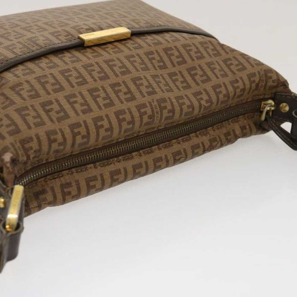 Fendi FENDI Zucchino Canvas Shoulder Bag Brown - image 6