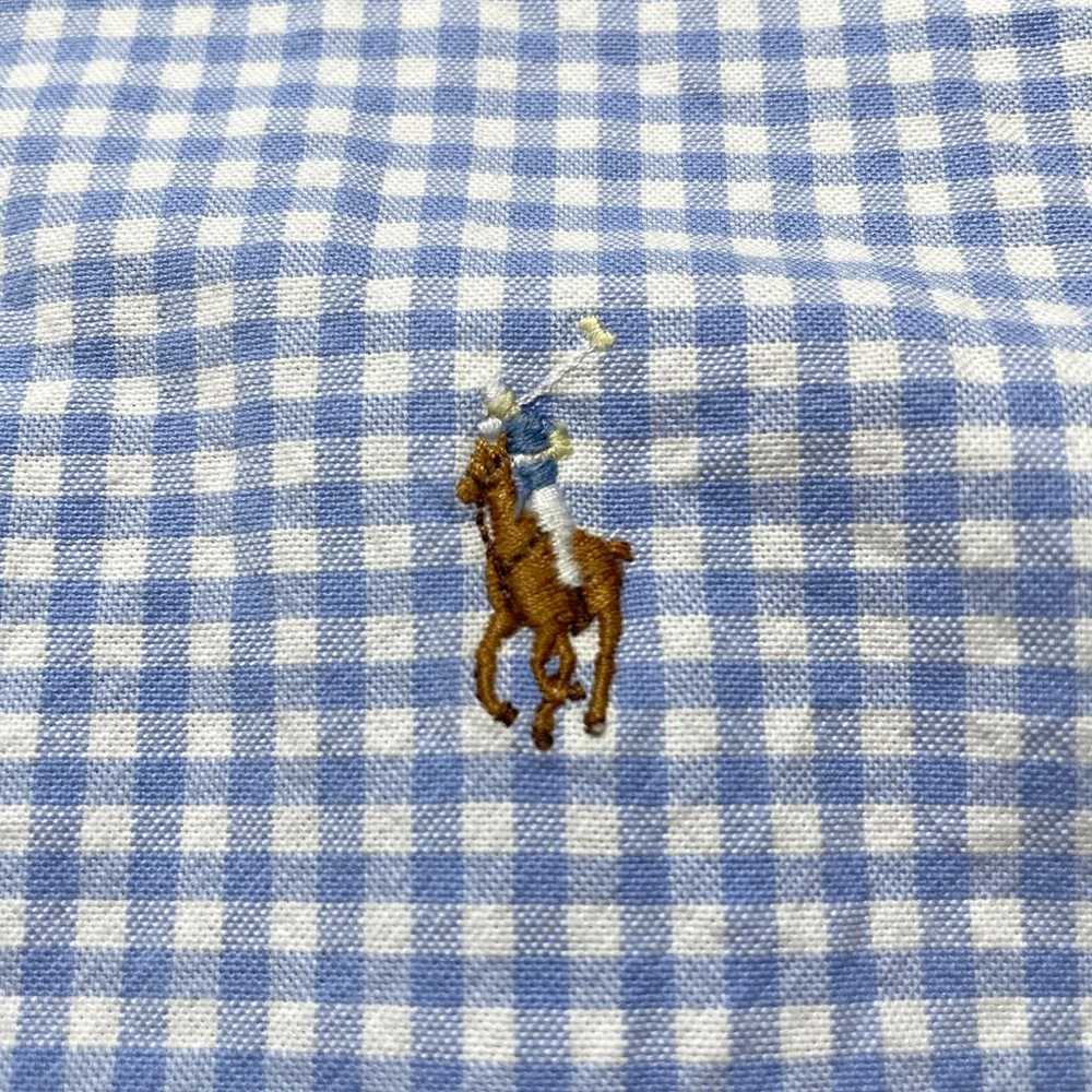 Vintage Ralph Lauren Oxford Cotton Gingham Check … - image 5