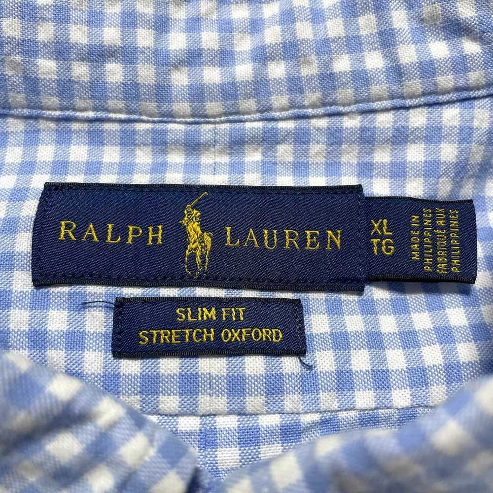 Vintage Ralph Lauren Oxford Cotton Gingham Check … - image 7