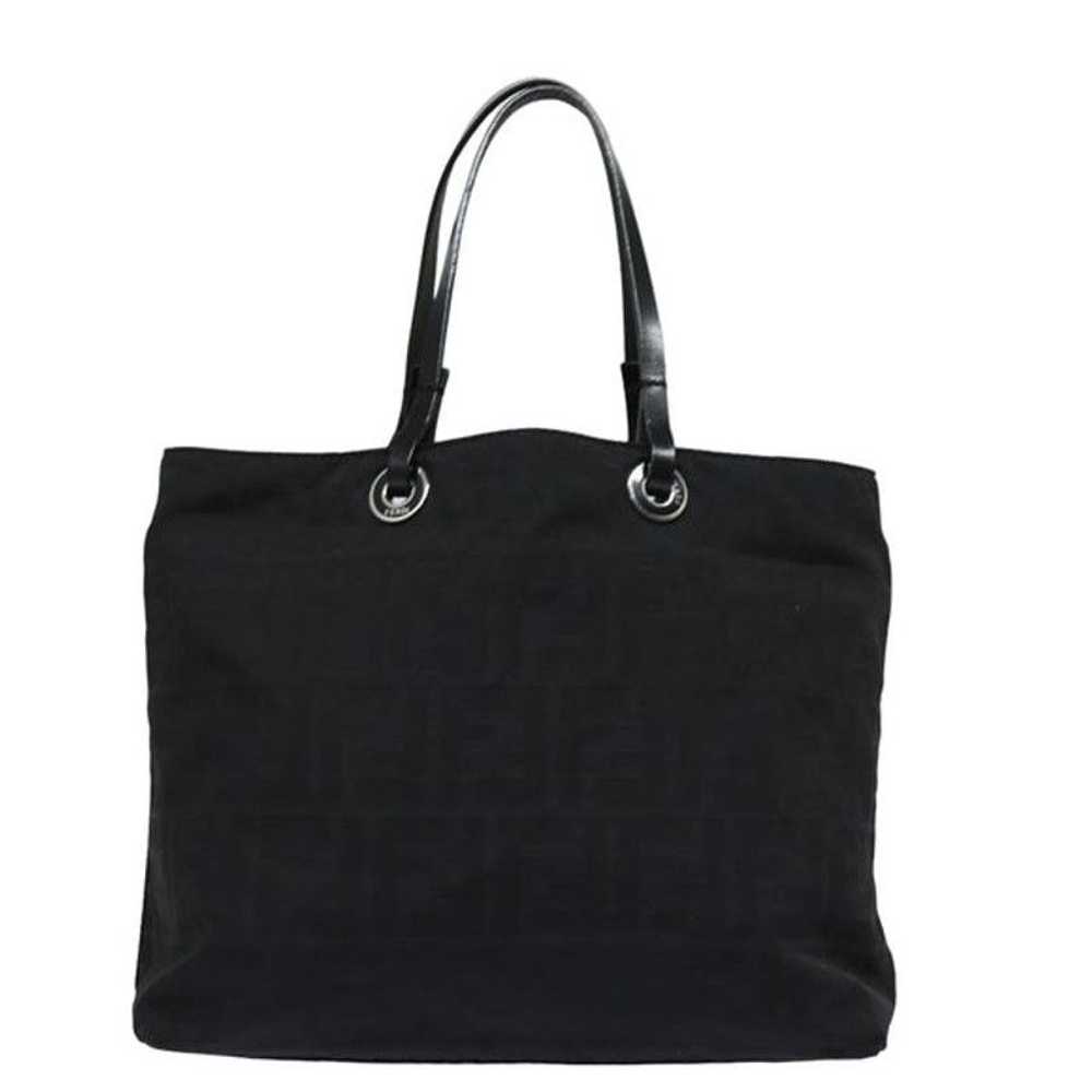 Fendi FENDI Zucca Canvas Hand Bag Black - image 2