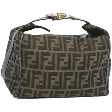 Fendi FENDI Zucca Canvas Vanity Hand Bag Brown