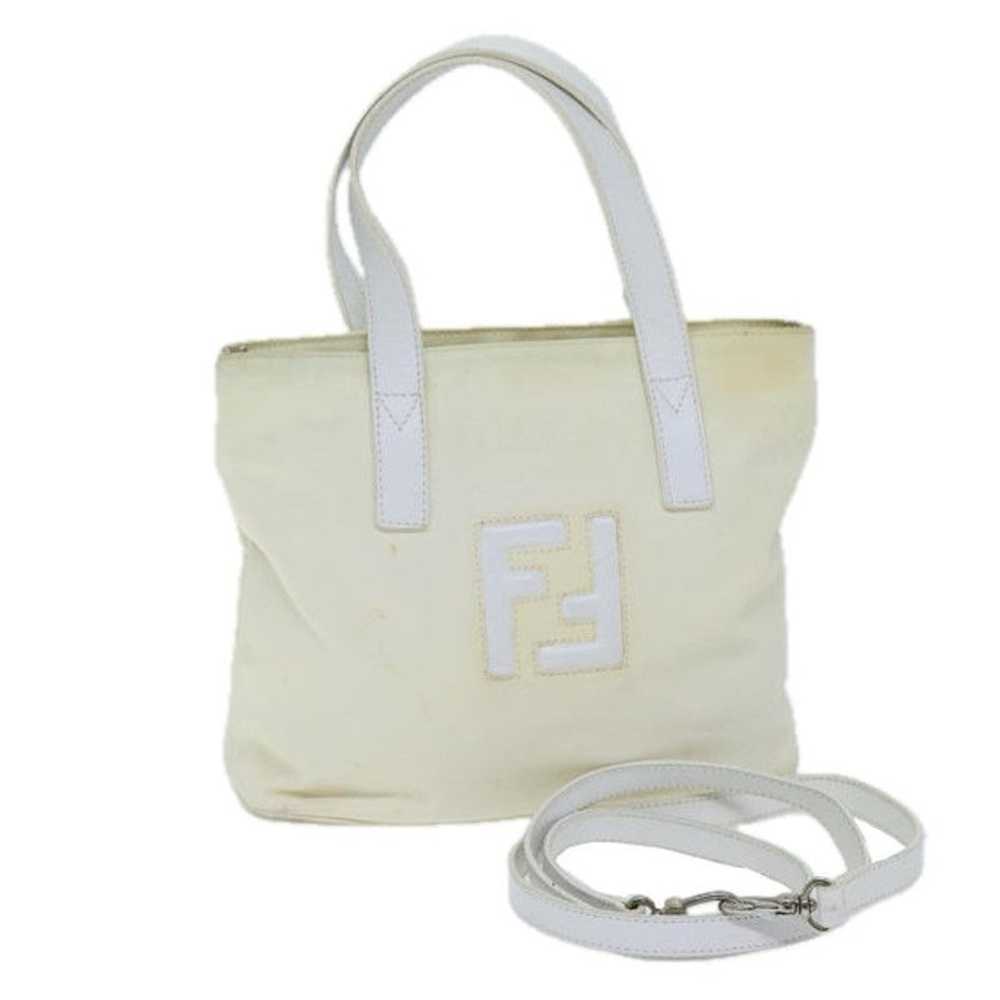 Fendi FENDI Hand Bag Nylon White - image 1