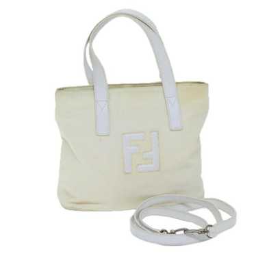 Fendi FENDI Hand Bag Nylon White - image 1