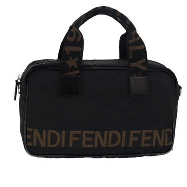 Fendi FENDI Hand Bag Canvas Black Brown - image 1