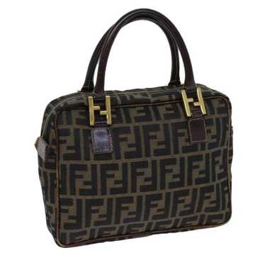 Fendi FENDI Zucca Canvas Hand Bag Brown Black - image 1