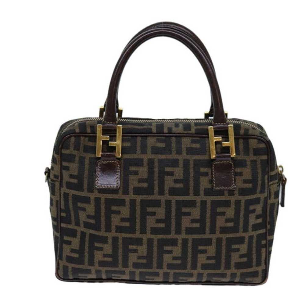 Fendi FENDI Zucca Canvas Hand Bag Brown Black - image 2