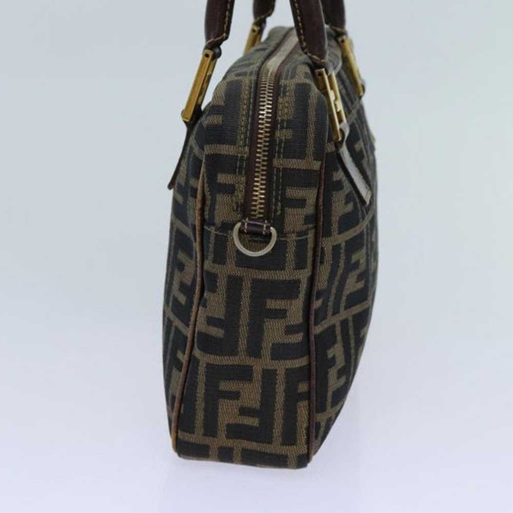 Fendi FENDI Zucca Canvas Hand Bag Brown Black - image 3