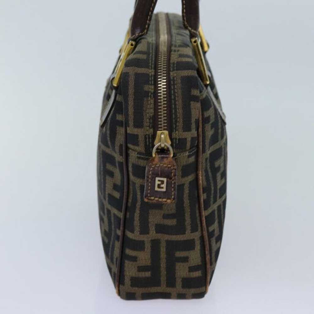 Fendi FENDI Zucca Canvas Hand Bag Brown Black - image 4