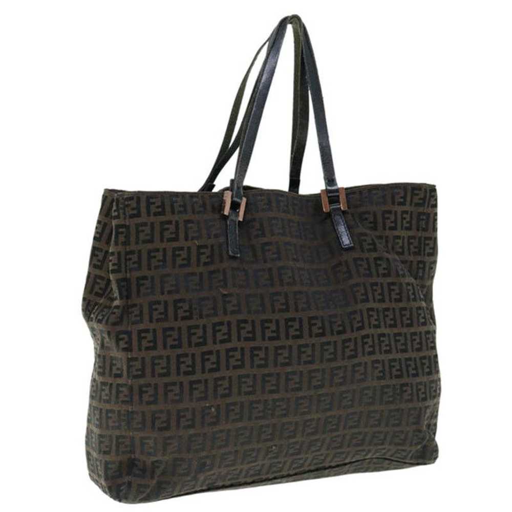 Fendi FENDI Zucchino Canvas Tote Bag Brown - image 1