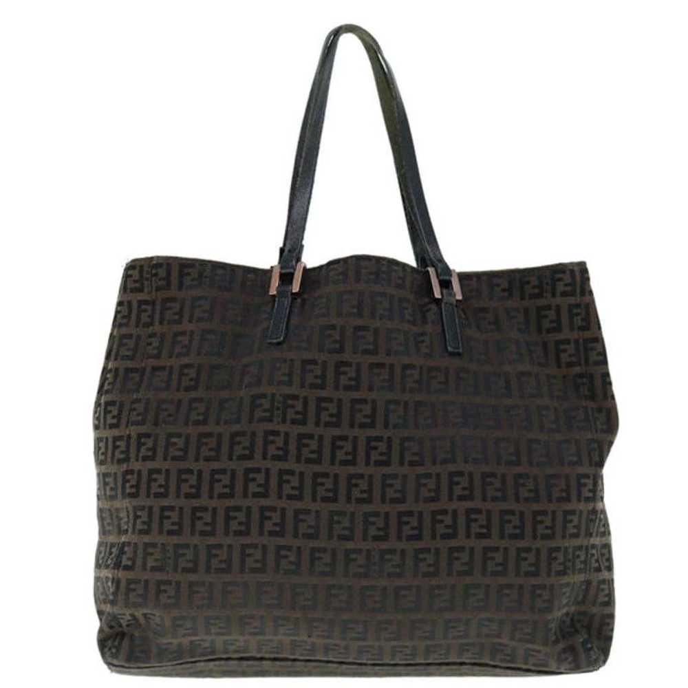 Fendi FENDI Zucchino Canvas Tote Bag Brown - image 3