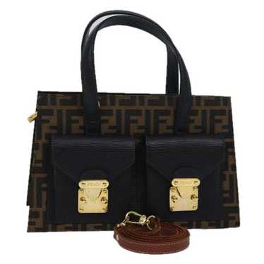 Fendi FENDI Zucca Canvas Hand Bag Brown Black - image 1