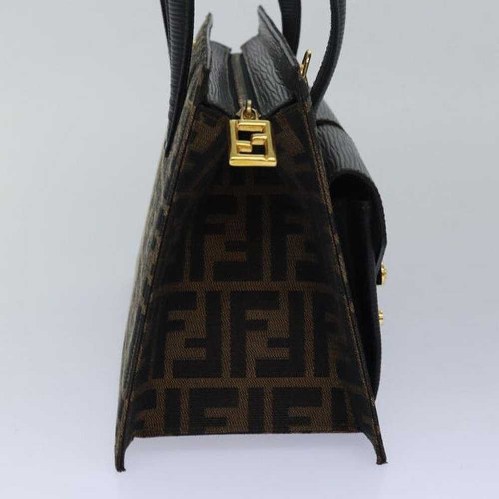 Fendi FENDI Zucca Canvas Hand Bag Brown Black - image 3