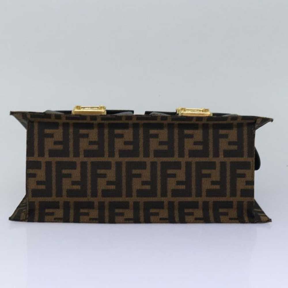 Fendi FENDI Zucca Canvas Hand Bag Brown Black - image 5