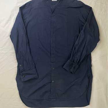 DRIES VAN NOTEN No-Collar Shirt Navy