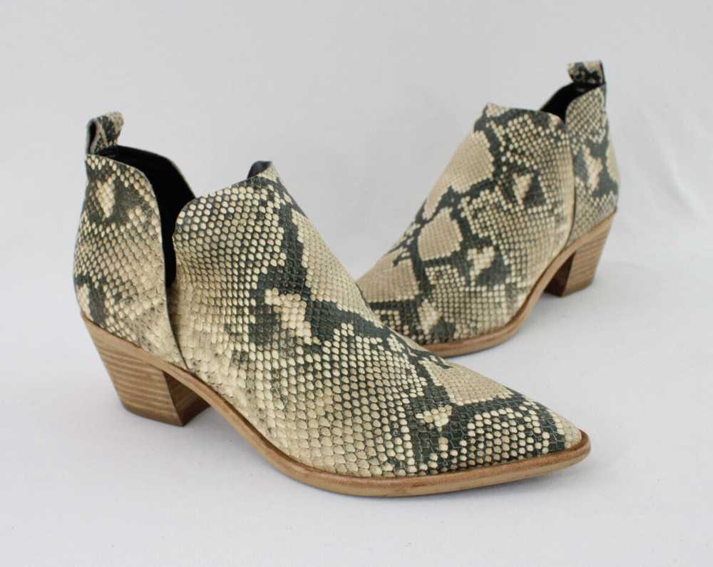 Dolce Vita Beige Gray Snake Embossed Almond Toe M… - image 1