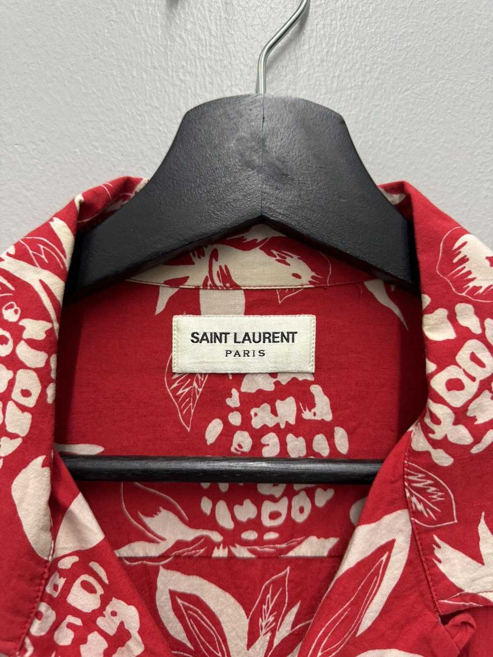 Saint Laurent Paris SS16 HIBISCUS FLORAL PRINT SH… - image 3