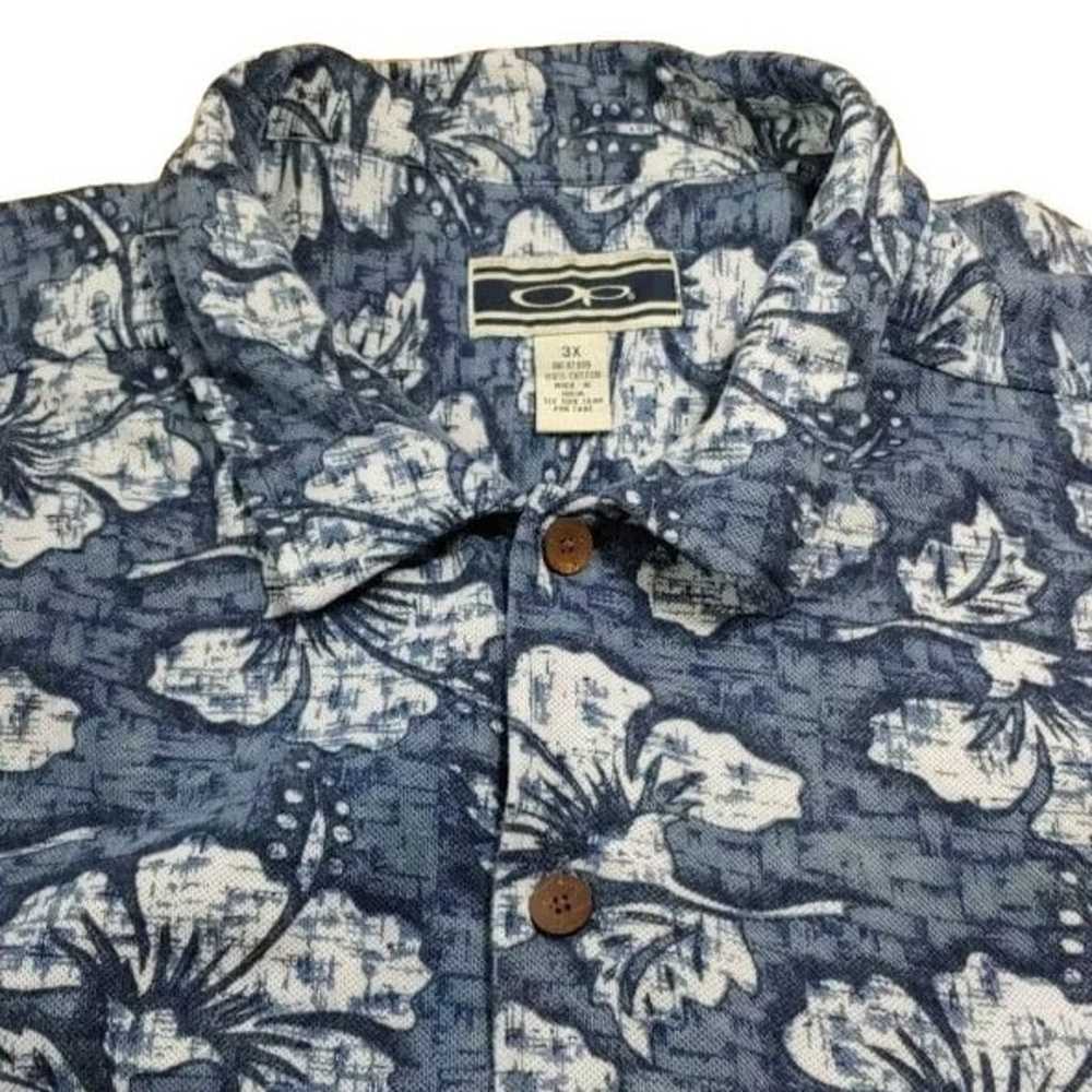 Y2k Vtg Ocean Pacific Hawaiian Shirt Men 3x Magnu… - image 1