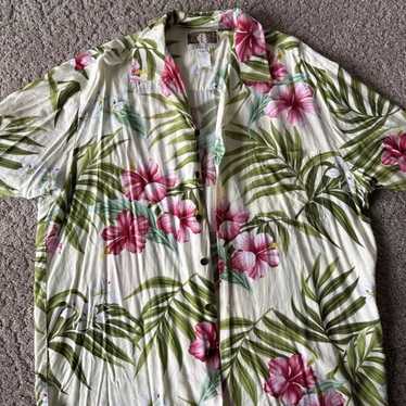 Kalaheo Shirt Mens L Hawaiian Floral Hawaii USA B… - image 1