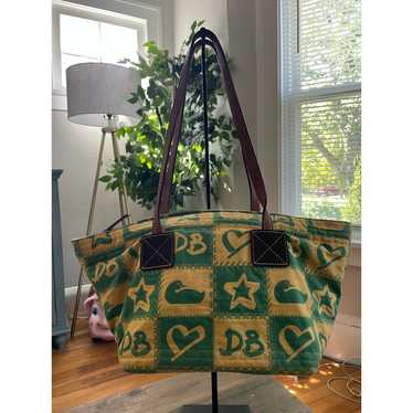 Dooney & Bourke Graffiti Yellow and Green Checked 