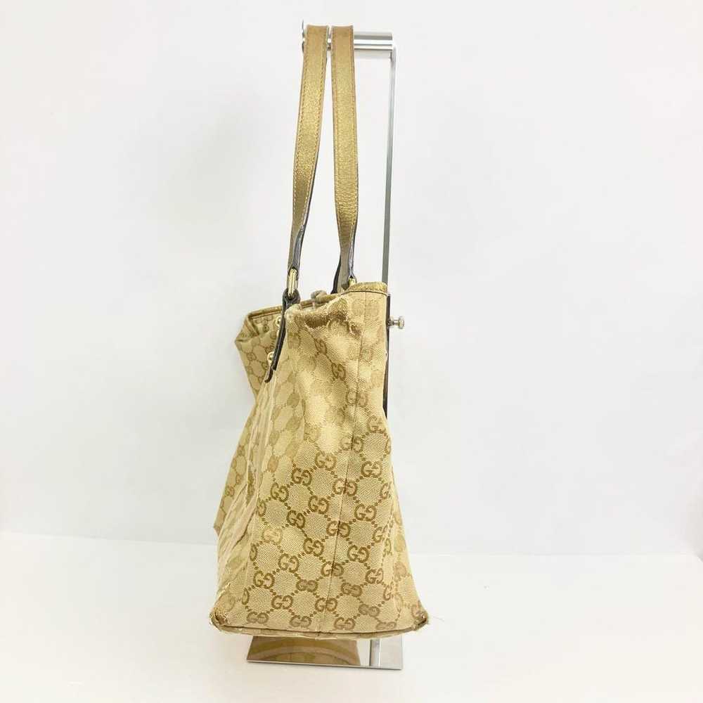 GUCCI Sherry Line GG Tote Bag Gold Brown A4 - image 10