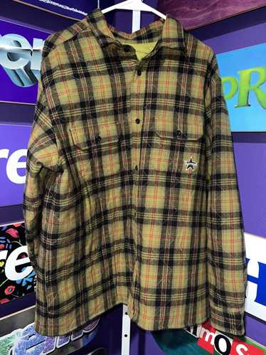 supreme shadow 安っぽい plaid fleece shirts モーガン