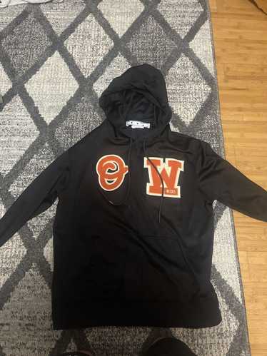 Off-White Black And Orange Patch hoodie