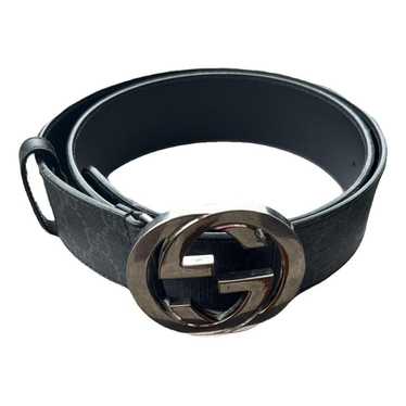 Gucci Interlocking Buckle leather belt