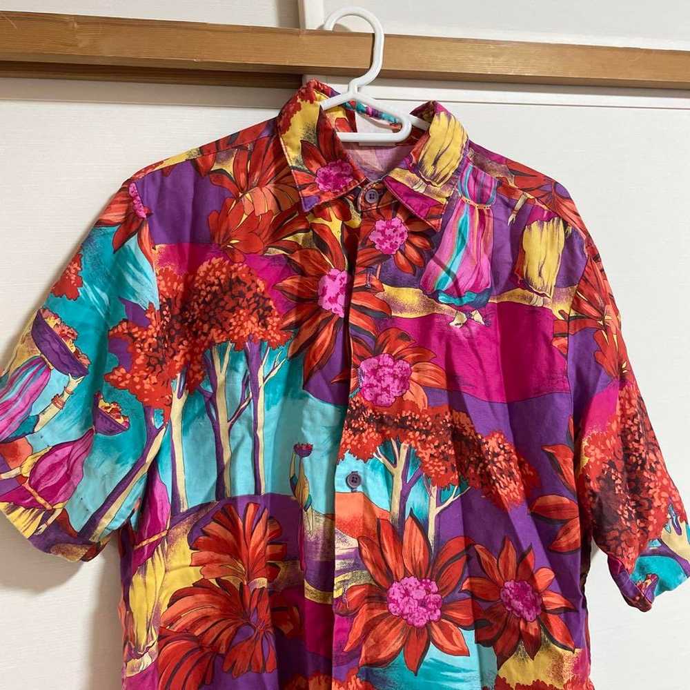 Vintage Hawaiian floral print shirt - image 2