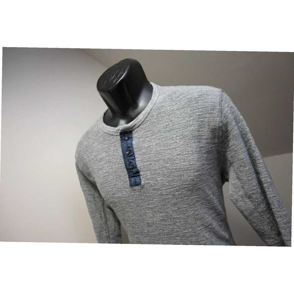 Lucky Brand Cozy Gray Long Sleeve Thermal Henley … - image 1