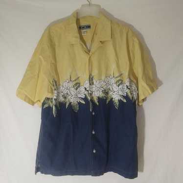 Mens Vintage OP Floral Hawiian Shirt XL Ocean Paci