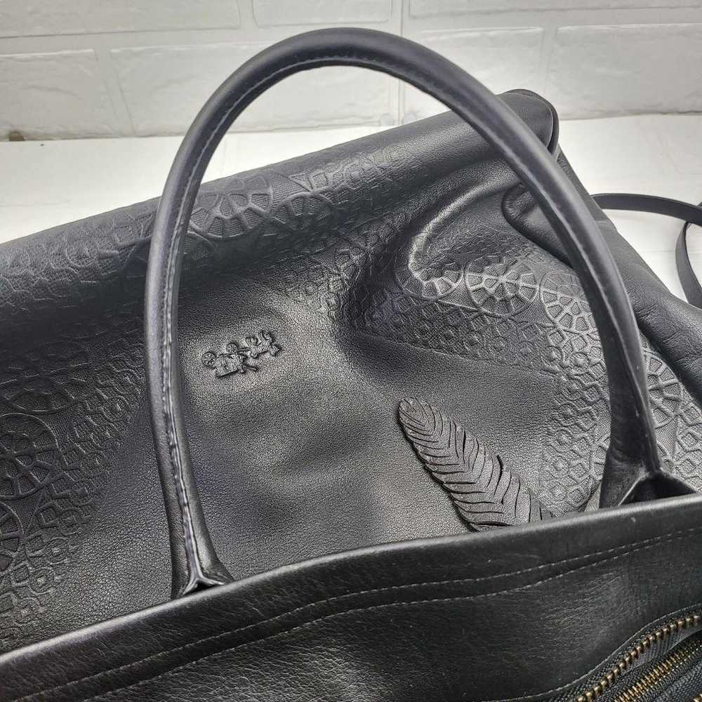 COACH Tote Bag Leather Embossed Black /EK Women's - image 12