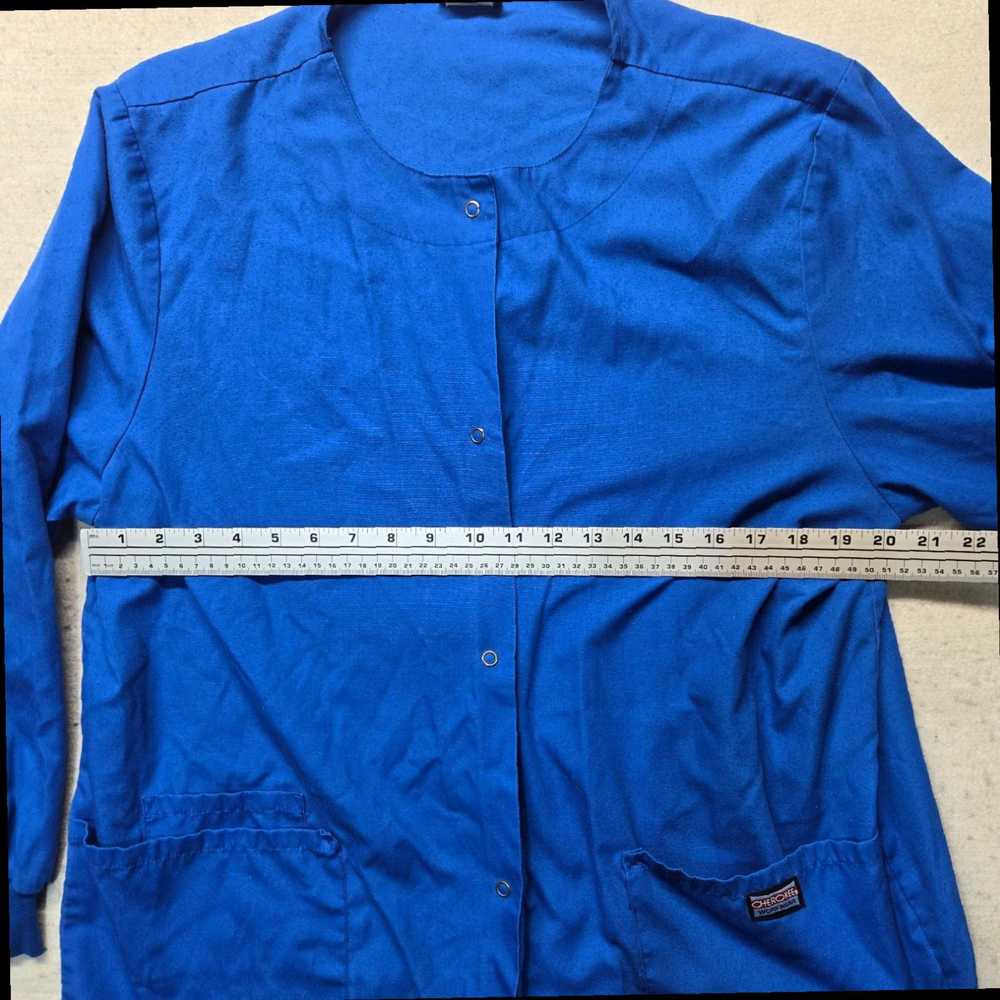 Cherokee Solid Colored Blue Workwear Long Sleeve … - image 4