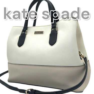 kate spade 2way shoulder bag handbag bicolor logo - image 1