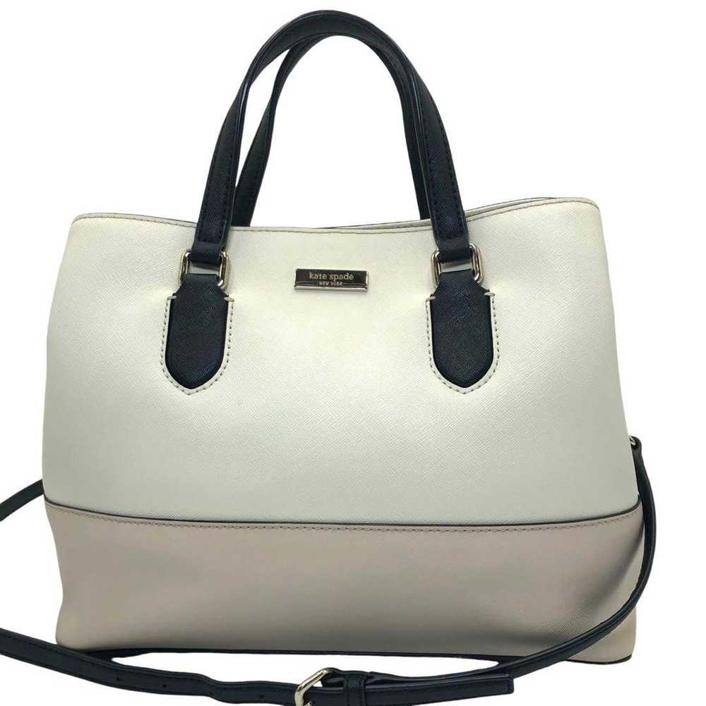 kate spade 2way shoulder bag handbag bicolor logo - image 2